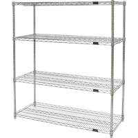 &eacute;tag&egrave;res robustes en treillis chromat&eacute;, Tiers 4, 30" la x 54" h x 18" p Cantin et fils