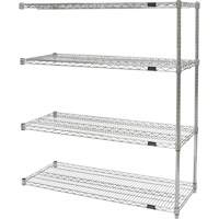 &eacute;tag&egrave;res robustes en treillis chromat&eacute;, Ensemble Ajout, Tiers 4, 30" la x 54" h x 14" p Cantin et fils