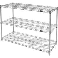 &eacute;tag&egrave;res robustes en treillis chromat&eacute;, Tiers 3, 36" la x 33" h x 24" p Cantin et fils