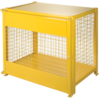 Gas Cylinder Cabinets, 6 Cylinder Capacity, 44" W x 30" D x 37" H, Yellow Cantin et fils