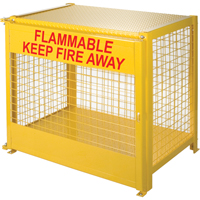 Gas Cylinder Cabinets, 6 Cylinder Capacity, 44" W x 30" D x 37" H, Yellow Cantin et fils