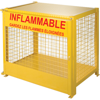 Gas Cylinder Cabinets, 6 Cylinder Capacity, 44" W x 30" D x 37" H, Yellow Cantin et fils