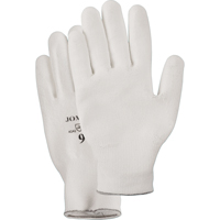 Gants enduit &agrave; paume tricot&eacute;e blanc, Taille Petit/7, Rev&ecirc;tement Polyur&eacute;thane, Enveloppe en PEHP, EN 388 niveau 2 Cantin et fils