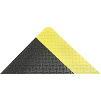 Tapis antifatigue ergonomique Saddle Trax, Losange, 2' x 3' x 1", Noir/Jaune, Vinyle Cantin et fils