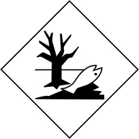 &eacute;tiquette d'exp&eacute;dition TMD marque de polluant marin, 4" lo x 4" la, Noir sur blanc Cantin et fils