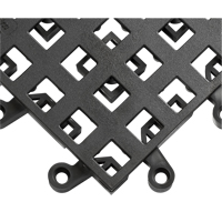 ErgoDeck&reg; Mat No. 560, PVC, 1-1/2' W x 1-1/2' L, 7/8" Thick, Black Cantin et fils