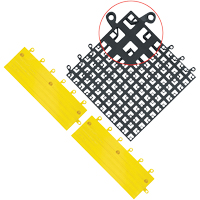 ErgoDeck&reg; Mat No. 560, PVC, 1-1/2' W x 1-1/2' L, 7/8" Thick, Black Cantin et fils