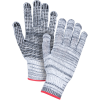 Gants tricot&eacute;s &agrave; pois, Poly/coton, Un c&ocirc;t&eacute;, Calibre 7, Petit Cantin et fils