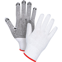 Gants tricot&eacute;s &agrave; pois, Poly/coton, Un c&ocirc;t&eacute;, Calibre 7, Petit Cantin et fils