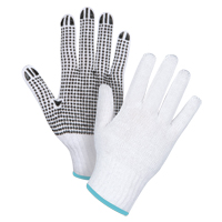 Gants tricot&eacute;s &agrave; pois, Poly/coton, Un c&ocirc;t&eacute;, Calibre 7, T-Grand Cantin et fils
