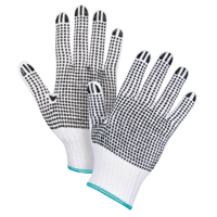 Gants tricot&eacute;s deux c&ocirc;t&eacute;s &agrave; pois, Poly/coton, Deux c&ocirc;t&eacute;s, Calibre 7, T-Grand Cantin et fils