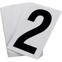 Num&eacute;ros autocollants, 2, 3-1/2" h, Noir sur blanc Cantin et fils