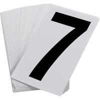 Num&eacute;ros autocollants, 7, 3-1/2" h, Noir sur blanc Cantin et fils