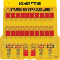 Station de verrouillage, Cadenas Thermoplastique, Capacit&eacute; de 20, Cadenas Compris Cantin et fils
