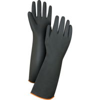 Gants de poids lourd pour la manipulation de produits chimiques, Taille Grand/9, 18" lo, Latex de caoutchouc, 30 mils Cantin et fils