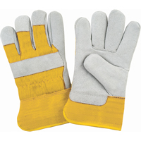 Gants d'ajusteur doubl&eacute;s pour l'hiver de premi&egrave;re qualit&eacute;, Moyen, Paume en Cuir de vache refendu, Doublure en Molleton de mousse Cantin et fils