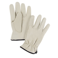 Gants de conducteur doubl&eacute;s pour l'hiver, Grand, Paume en Cuir fleur de vache, Molleton Cantin et fils