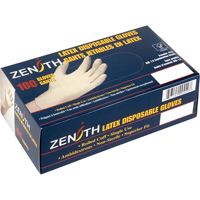 Gants d'examen de premi&egrave;re qualit&eacute; pour peau sensible, Moyen, Latex, 4 mils, Poudr&eacute;s, Naturel Cantin et fils