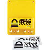 Poste de verrouillage compacte, Cadenas Aucune, Capacit&eacute; de 4, Cadenas Non compris Cantin et fils