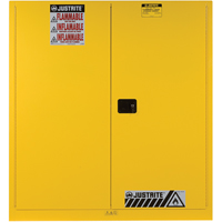 Armoires Sure-Grip EX pour entreposage de barils &agrave; la verticale, Capacit&eacute; de 60 gal. US, 2 barils, Jaune Cantin et fils