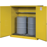 Armoires Sure-Grip EX pour entreposage de barils &agrave; la verticale, Capacit&eacute; de 110 gal. US, 2 barils, Jaune Cantin et fils