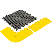 ErgoDeck&reg; General Purpose No. 564 Matting, PVC, 1-1/2' W x 1-1/2' L, 7/8" Thick, Charcoal Cantin et fils