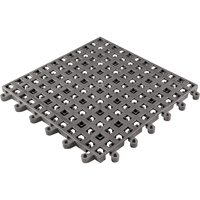 ErgoDeck&reg; General Purpose No. 564 Matting, PVC, 1-1/2' W x 1-1/2' L, 7/8" Thick, Charcoal Cantin et fils