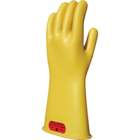Yellow Natural Rubber Insulating Gloves, ASTM Class 0, Size 8, 14" L Cantin et fils
