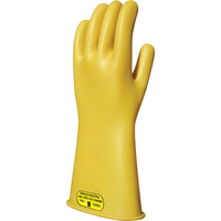Yellow Natural Rubber Insulating Gloves, ASTM Class 2, Size 8, 14" L Cantin et fils