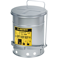 Contenants pour d&eacute;chets huileux, Homologu&eacute; FM/List&eacute; UL, 6 gal. US, Argent Cantin et fils