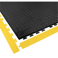 Rejuvenator Connect No. 502 Matting, Polyurethane, 3' W x 3' L, 5/8" Thick, Black Cantin et fils