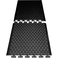 Rejuvenator Connect No. 502 Matting, Polyurethane, 3' W x 3' L, 5/8" Thick, Black Cantin et fils