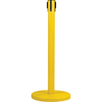 Free-Standing Crowd Control Barrier Receiver Post, 35" High, Yellow Cantin et fils