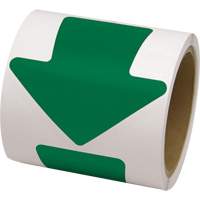 D&eacute;calcomanie en couleur pour le marquage des planchers, Fl&egrave;che, 4" lo x 4" la, Vert, Vinyle Cantin et fils