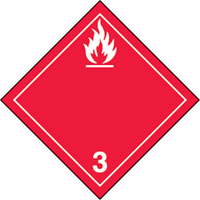 &eacute;tiquettes d'exp&eacute;dition TMD, Classe 3, Liquides inflammables, Papier Cantin et fils