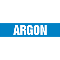 "Argon" Pipe Marker, Self-Adhesive, 4" H x 24" W, White on Blue Cantin et fils