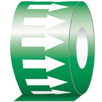 Directional Flow Arrow Tapes, 108', White on Green Cantin et fils