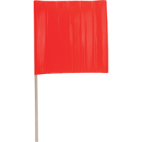 Traffic Safety Flags, Vinyl, With Handle Cantin et fils