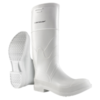 White Boots, PVC, Steel Toe, Size 6, Puncture Resistant Sole Cantin et fils