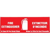 &eacute;tiquette  Fire Extinguisher / Extincteur d'incendie , 2" x 6", Vinyle, Bilingue avec pictogramme Cantin et fils