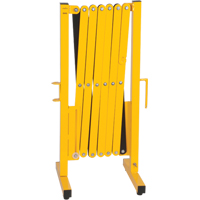 Barri&egrave;re extensible, 37" h x 11' lo, Noir/Jaune Cantin et fils