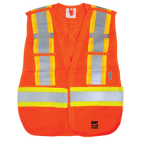 Open Road&reg; Tear Away Vest , High Visibility Orange, Polyester Cantin et fils