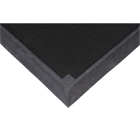 Tapis pour l'assainissement des chaussures, Caoutchouc, 2-2/3' la x 3-1/4' lo x 2-1/2" &eacute;pais, Noir Cantin et fils