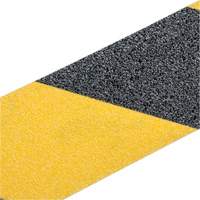 Ruban antid&eacute;rapant de premi&egrave;re qualit&eacute;, 2" x 60', Noir & jaune Cantin et fils