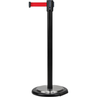 Free-Standing Crowd Control Barrier, Steel, 35" H, Red Tape, 12' Tape Length Cantin et fils