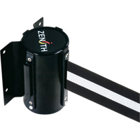 Wall Mount Barrier, Steel, Screw Mount, 7', Black/White Tape Cantin et fils