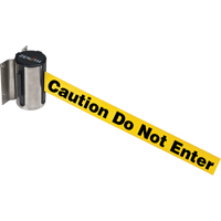 Wall Mount Barrier, Steel, Screw Mount, 7', Yellow Tape Cantin et fils