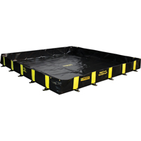 Rigid-Lock QuickBerm&reg;, 1075 US gal. Capacity, 12' W x 12' L x 12" H, Stake Wall Cantin et fils