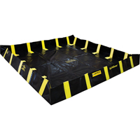 QuickBerm&reg; Containment Berm with Inside Wall Supports, 475 US gal. Capacity, 8' W x 8' L x 12" H, Snap-Up Bracket Cantin et fils