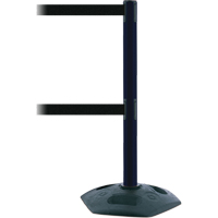 Dual Line Heavy Duty Post, Plastic, 38" H, Black Tape, 7.5' Tape Length Cantin et fils